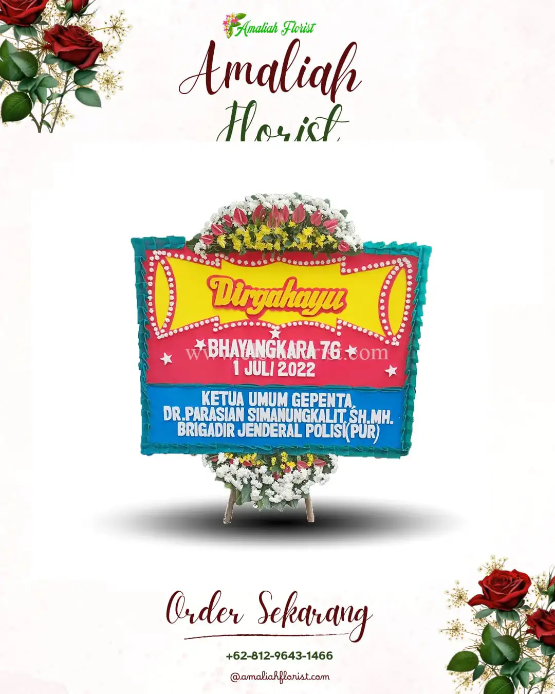 Papan Bunga HUT Ulang Tahun Benua Kayong